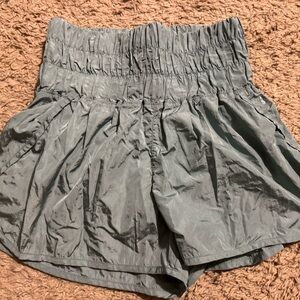 Free People Gray Athletic Shorts with Elastic Waistband